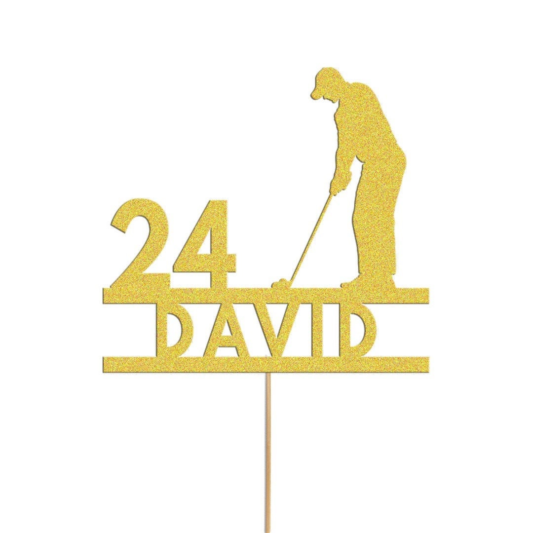 Personalised Golf Cake Topper Cstom Golf Player Golfing Cake Decoration Golf Lovers Any Name And Age