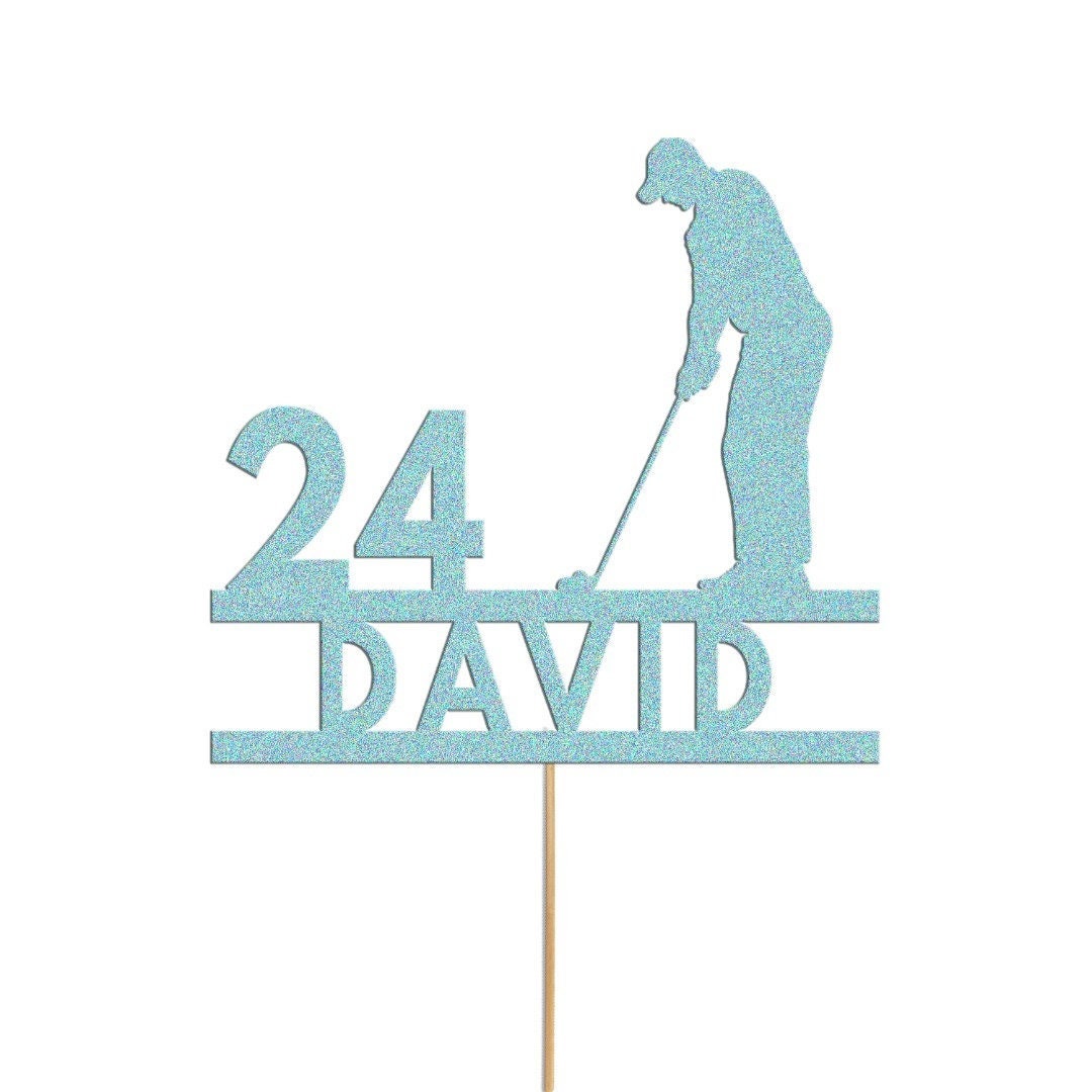 Personalised Golf Cake Topper Cstom Golf Player Golfing Cake Decoration Golf Lovers Any Name And Age