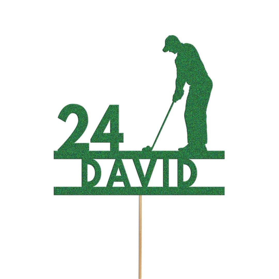Personalised Golf Cake Topper Cstom Golf Player Golfing Cake Decoration Golf Lovers Any Name And Age