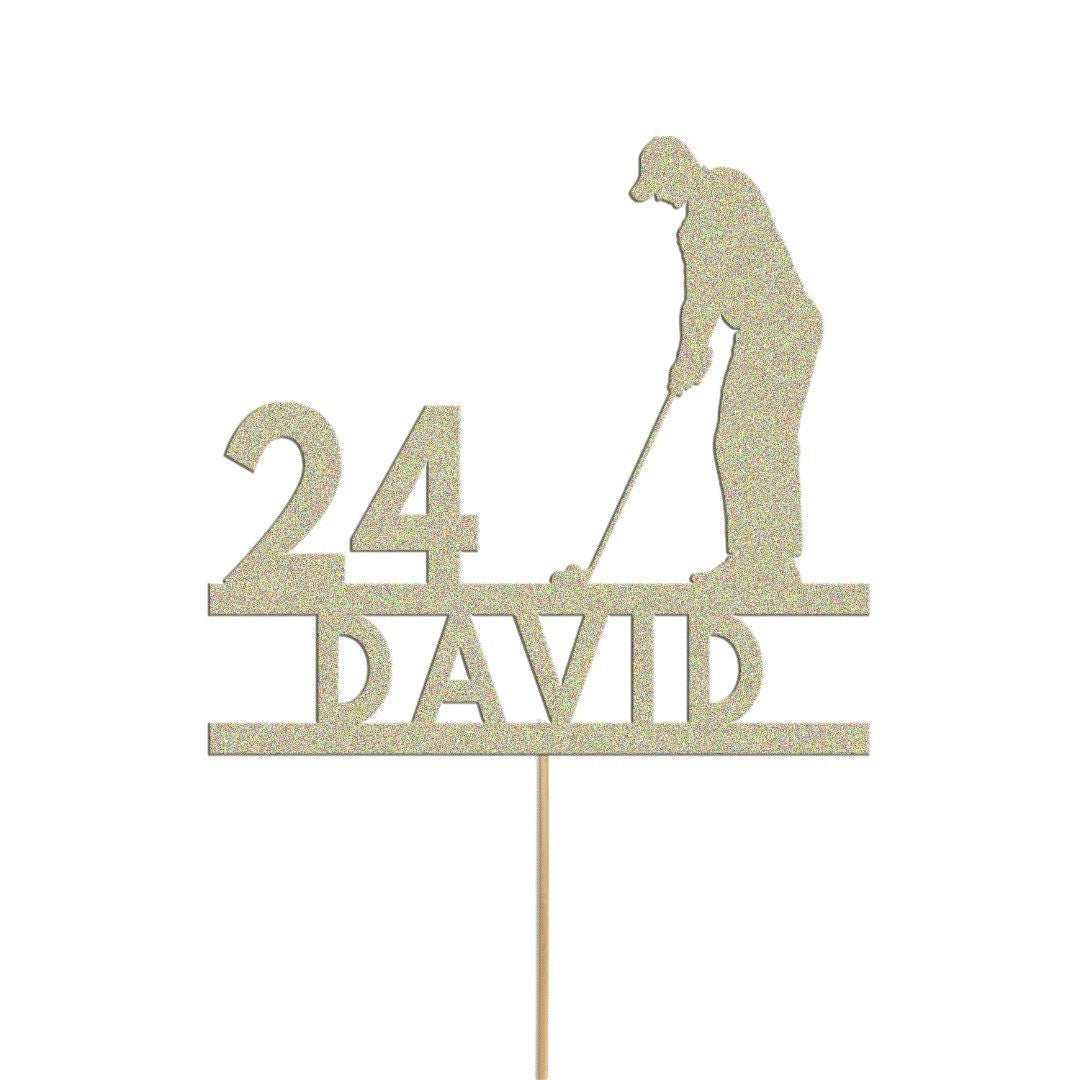 Personalised Golf Cake Topper Cstom Golf Player Golfing Cake Decoration Golf Lovers Any Name And Age
