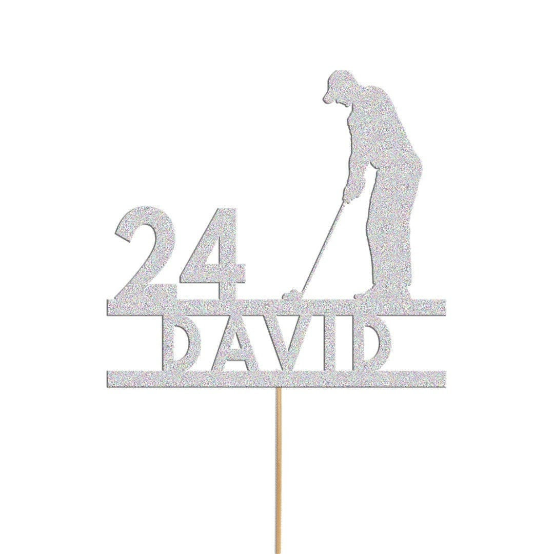 Personalised Golf Cake Topper Cstom Golf Player Golfing Cake Decoration Golf Lovers Any Name And Age