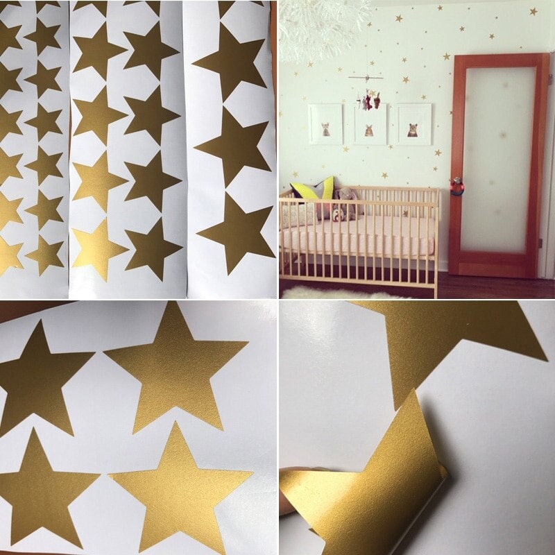 Coloured Star Shape Wall Stickers Stars Vinyl Decal Children's Bedroom Nursery