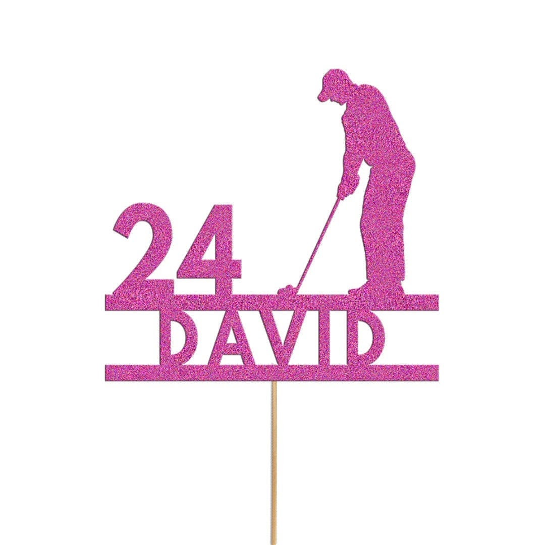 Personalised Golf Cake Topper Cstom Golf Player Golfing Cake Decoration Golf Lovers Any Name And Age
