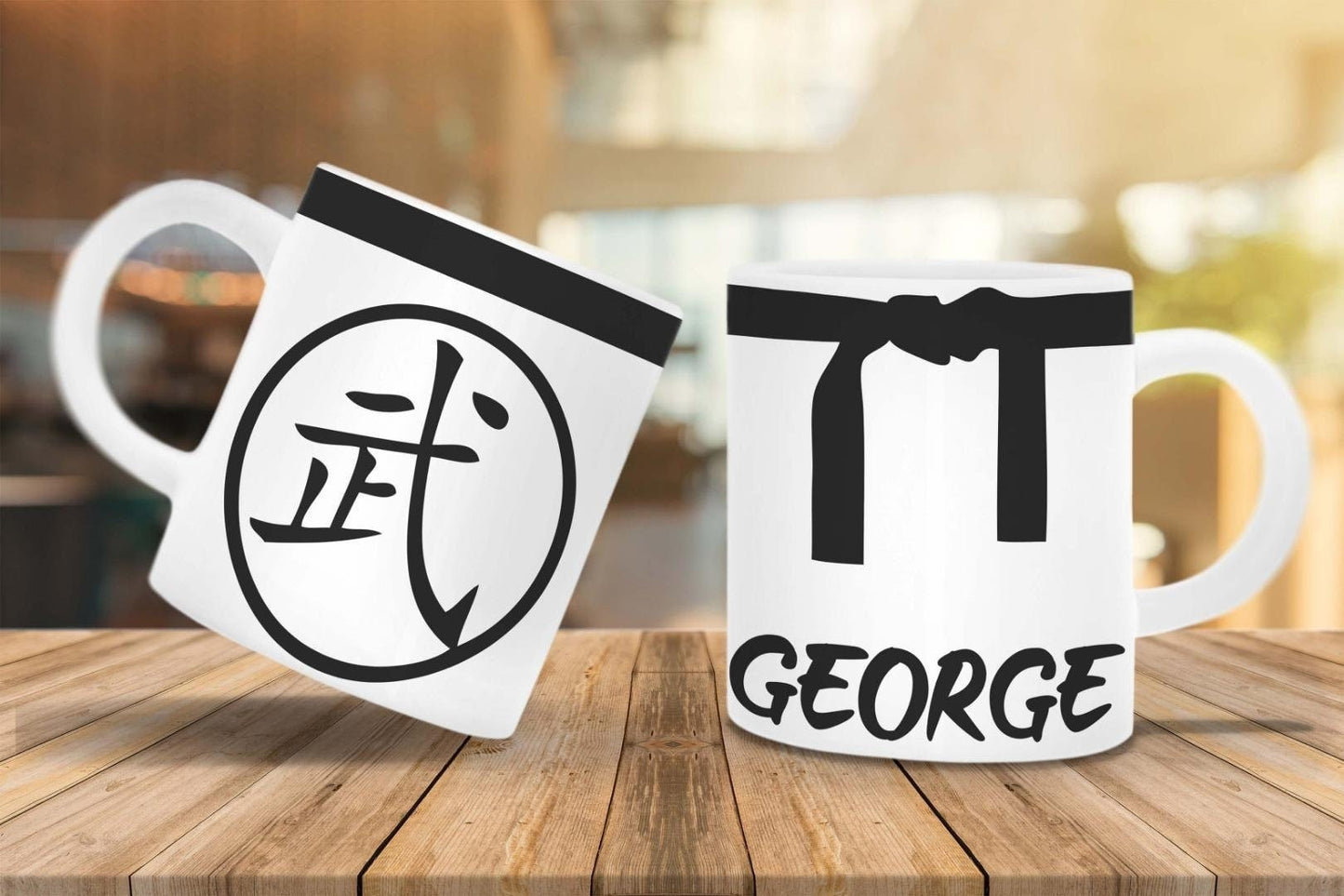 Martial Art Karate Judo Fighting Name Mug And Coaster Gift Set  Personalised Birthday Gift Keepsake Present