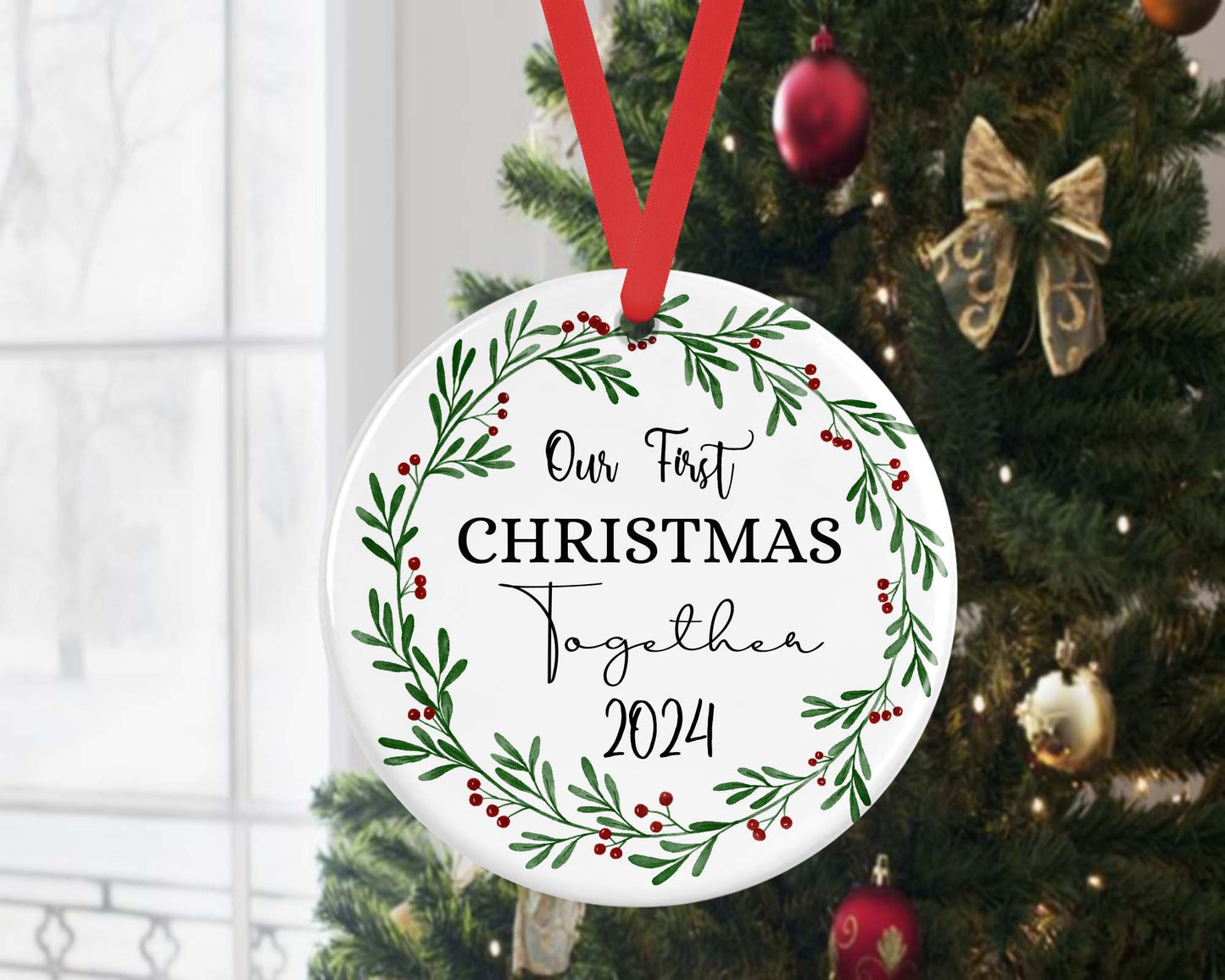 Our First Christmas Together Bauble 1st Xmas Tree Ceramic Ornament Keepsake Gift